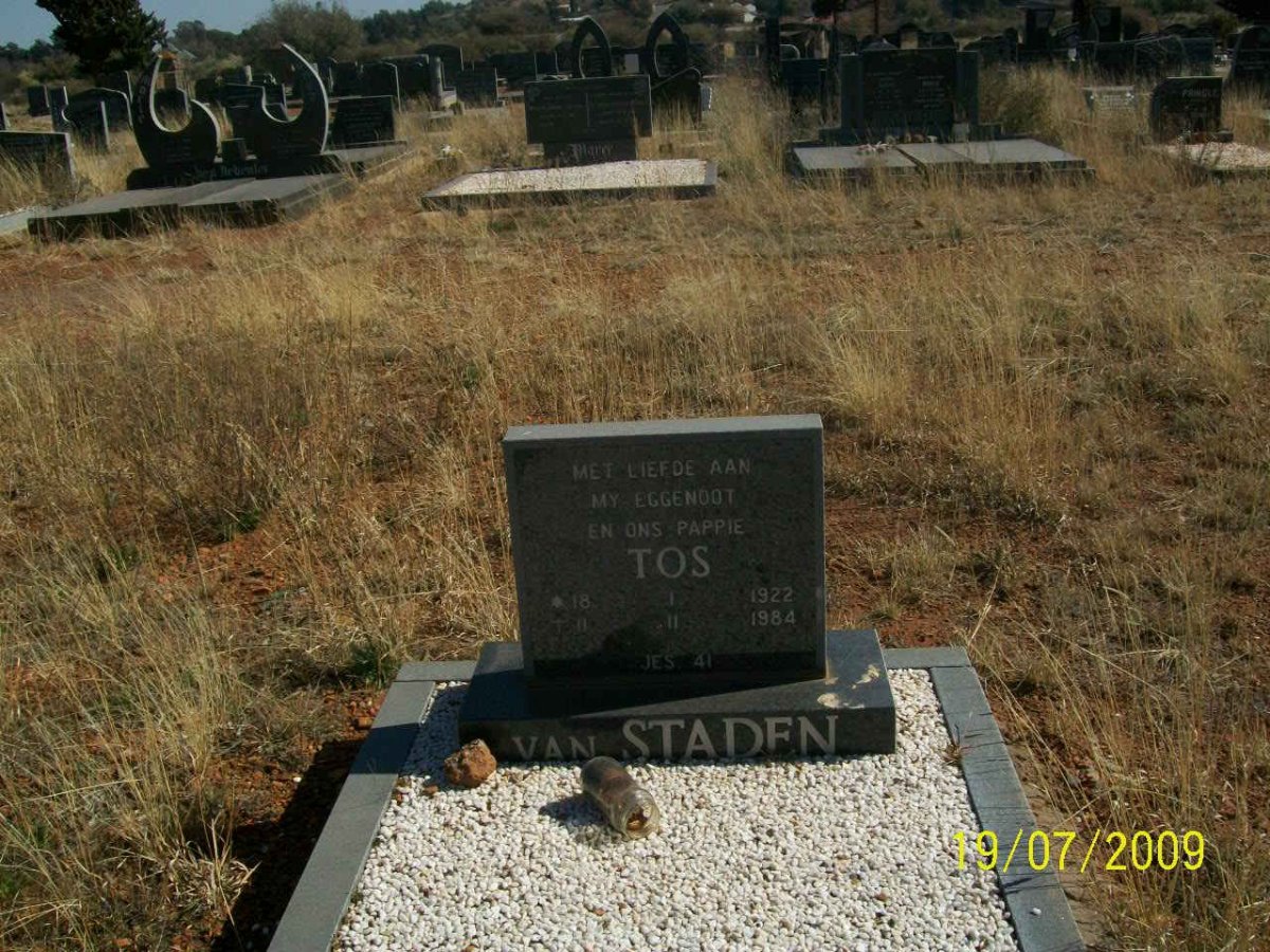 STADEN Tos, van 1922-1984