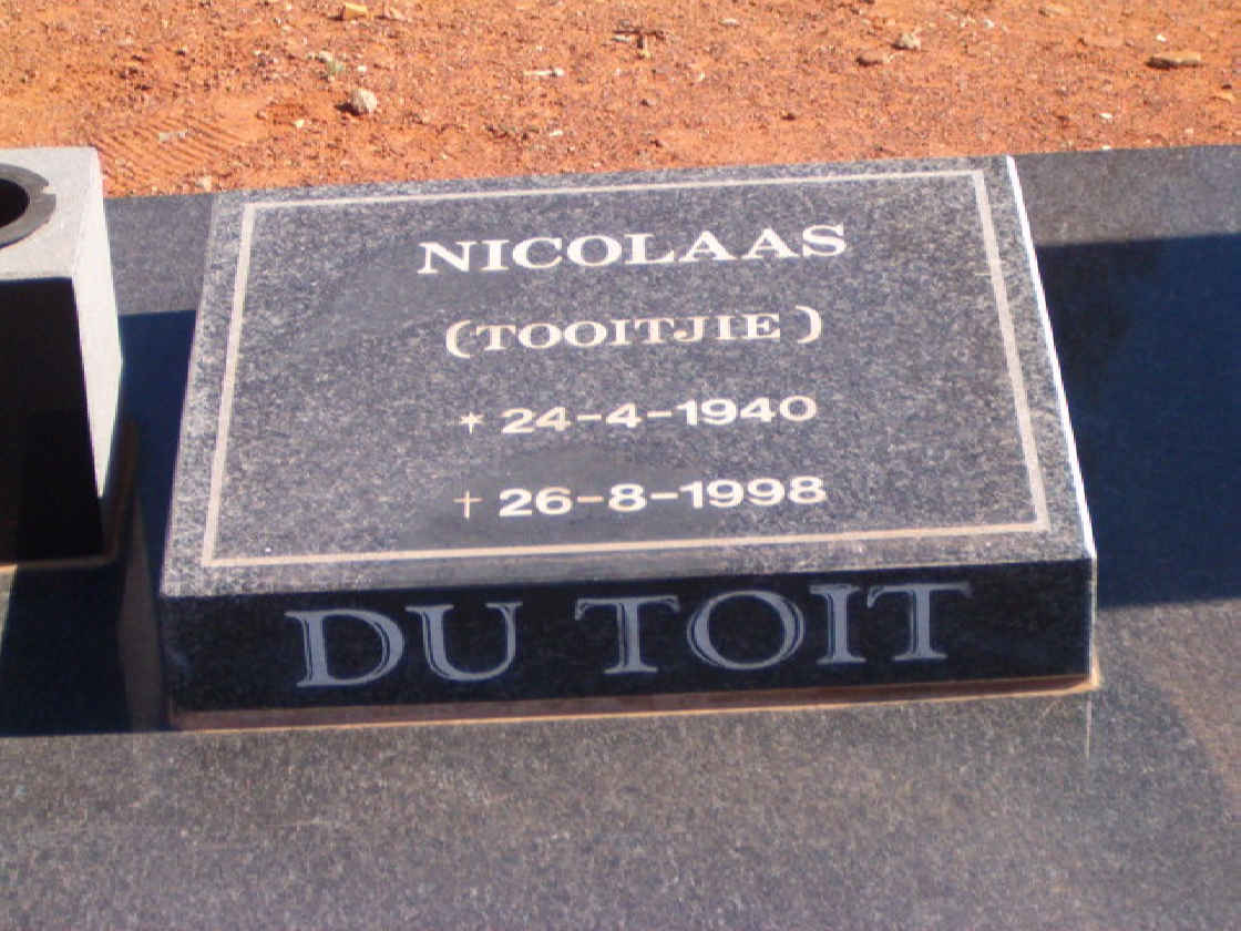 TOIT Nicolaas, de 1940-1998