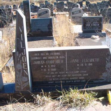 VILJOEN Johan Godfried 1912-1980 &amp; Jane Elizabeth 1918-