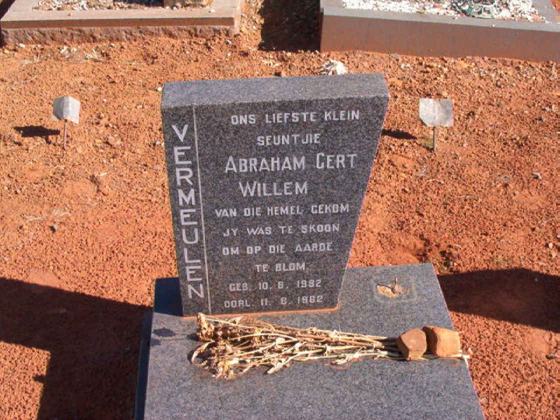 VERMEULEN Abraham Gert Willem 1982-1982