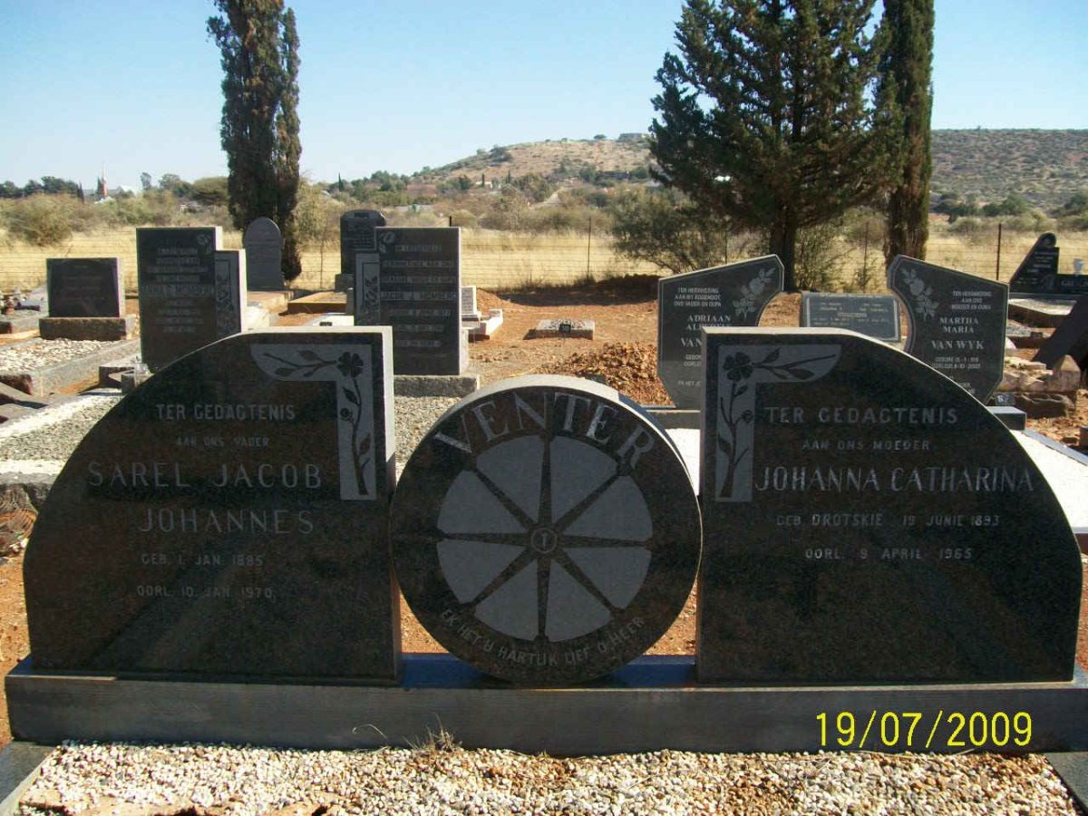 VENTER Sarel Jacob 1885-1970 &amp; Johanna Catharina DROTSKIE 1893-1965