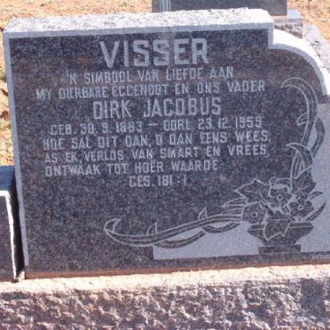 VISSER Dirk Jacobus 1883-1959