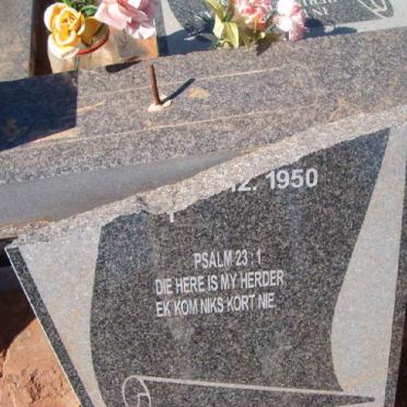 VRIES Cornelius Johannes, de 1950-