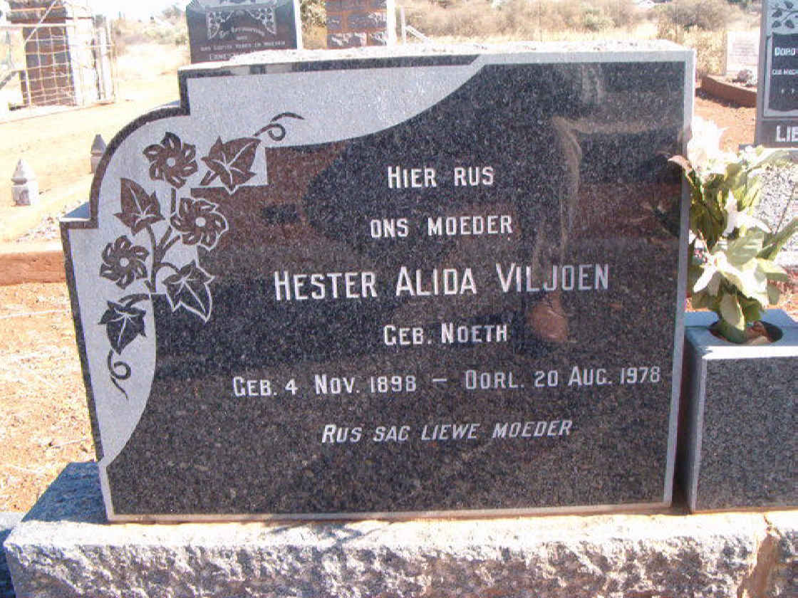VILJOEN Hester Alida nee NOETH 1898-1978