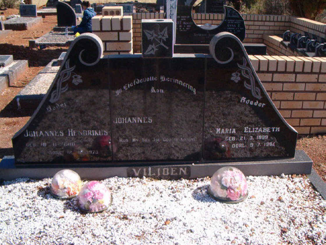 VILJOEN Johannes Hendrikus 1910-1973 &amp; Maria Elizabeth 1899-1984