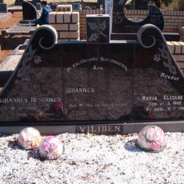 VILJOEN Johannes Hendrikus 1910-1973 &amp; Maria Elizabeth 1899-1984 