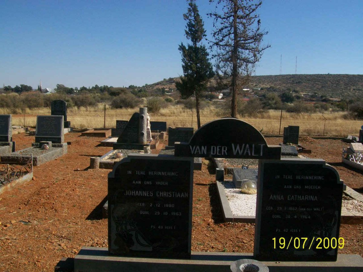 WALT Johannes Christiaan, van der 1890-1963 &amp; Anna Catharina VAN DER WALT 1887-1964