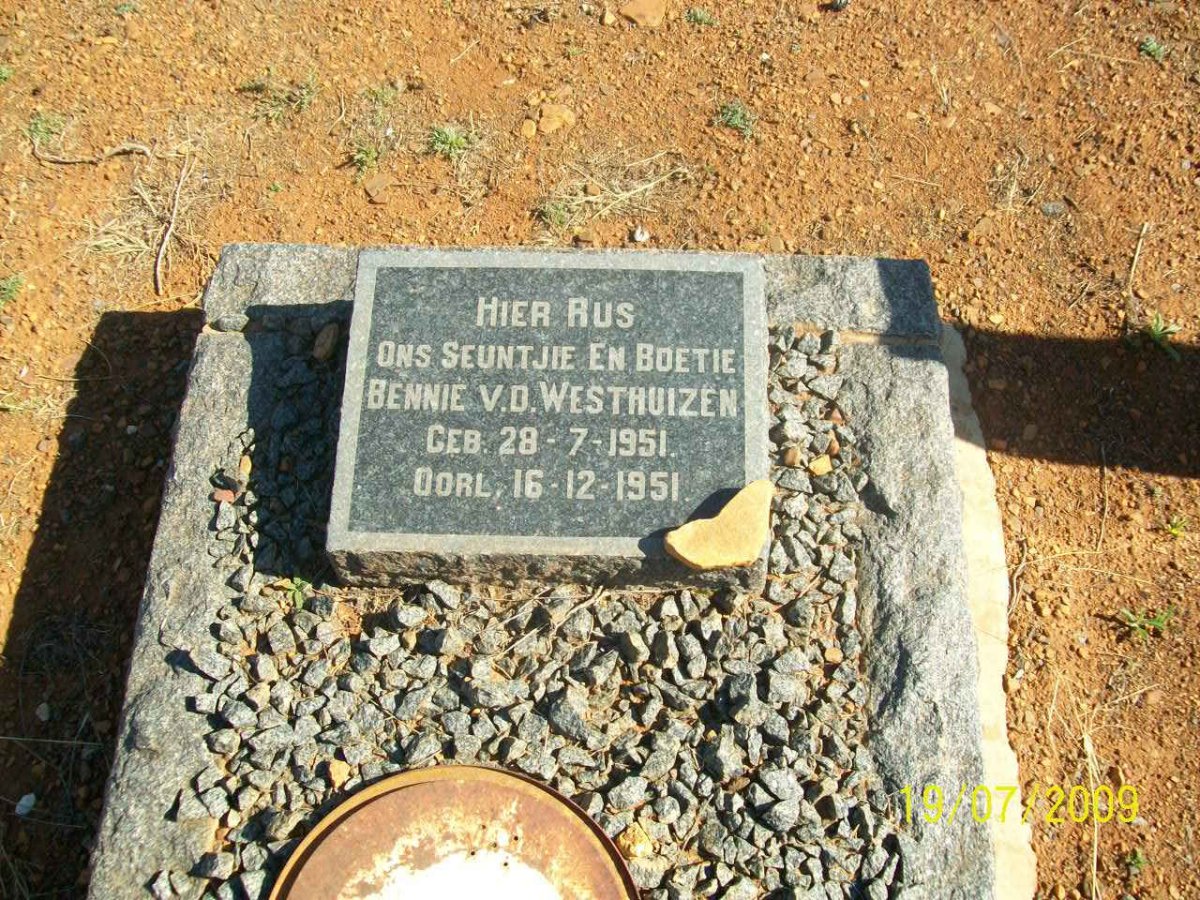WESTHUIZEN Bennie, v.d. 1951-1951