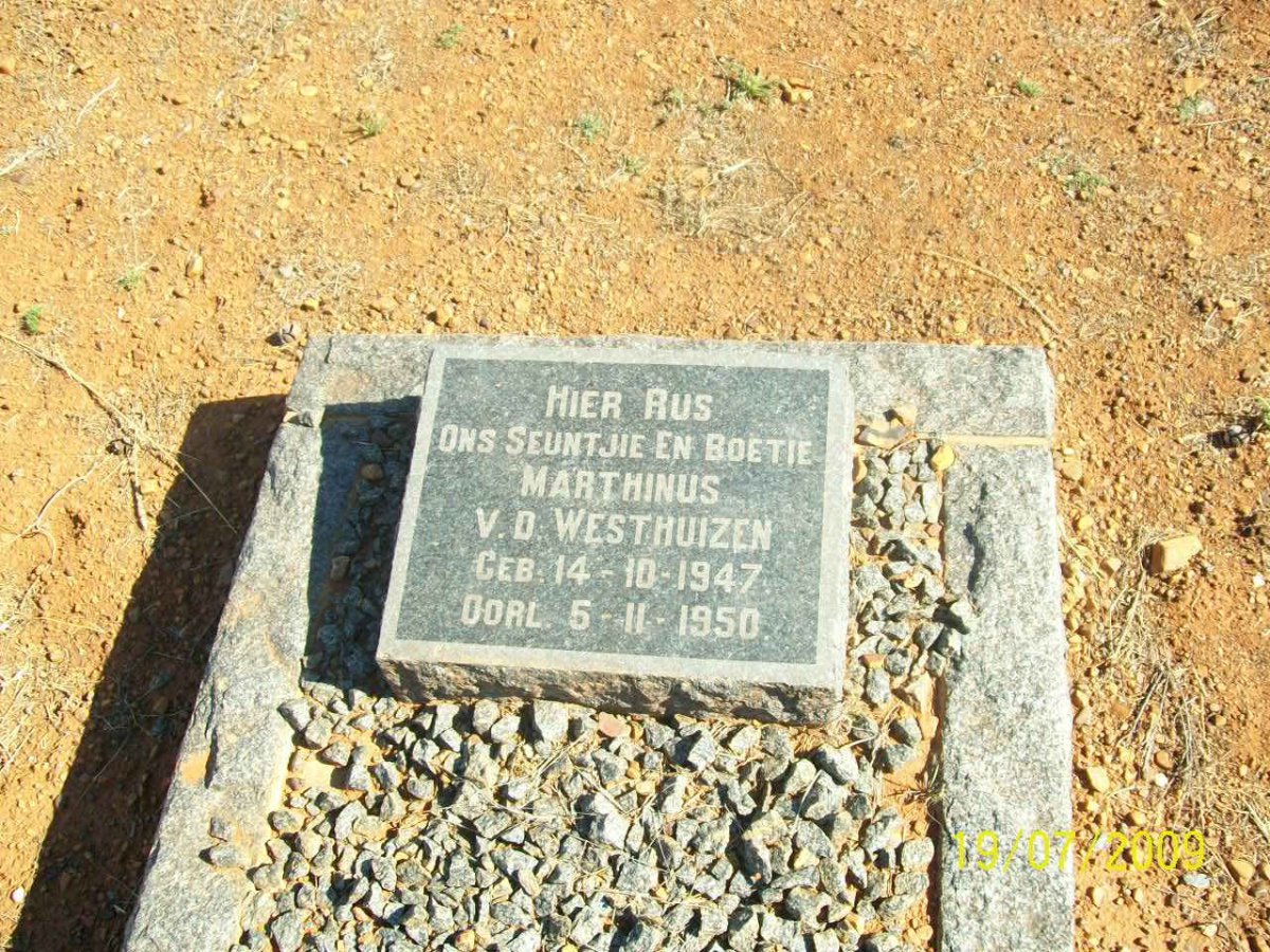 WESTHUIZEN Marthinus, v.d. 1947-1950