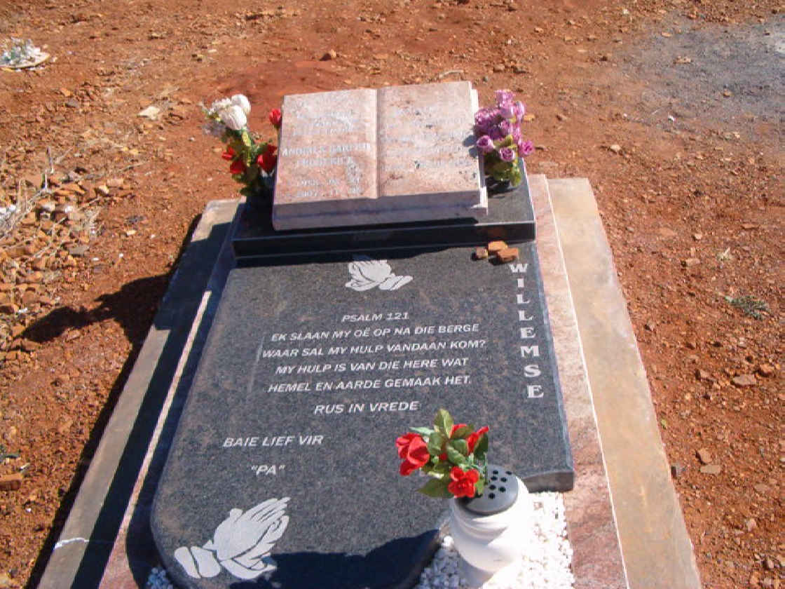 WILLEMSE Andries Barend Frederick 1958-2007