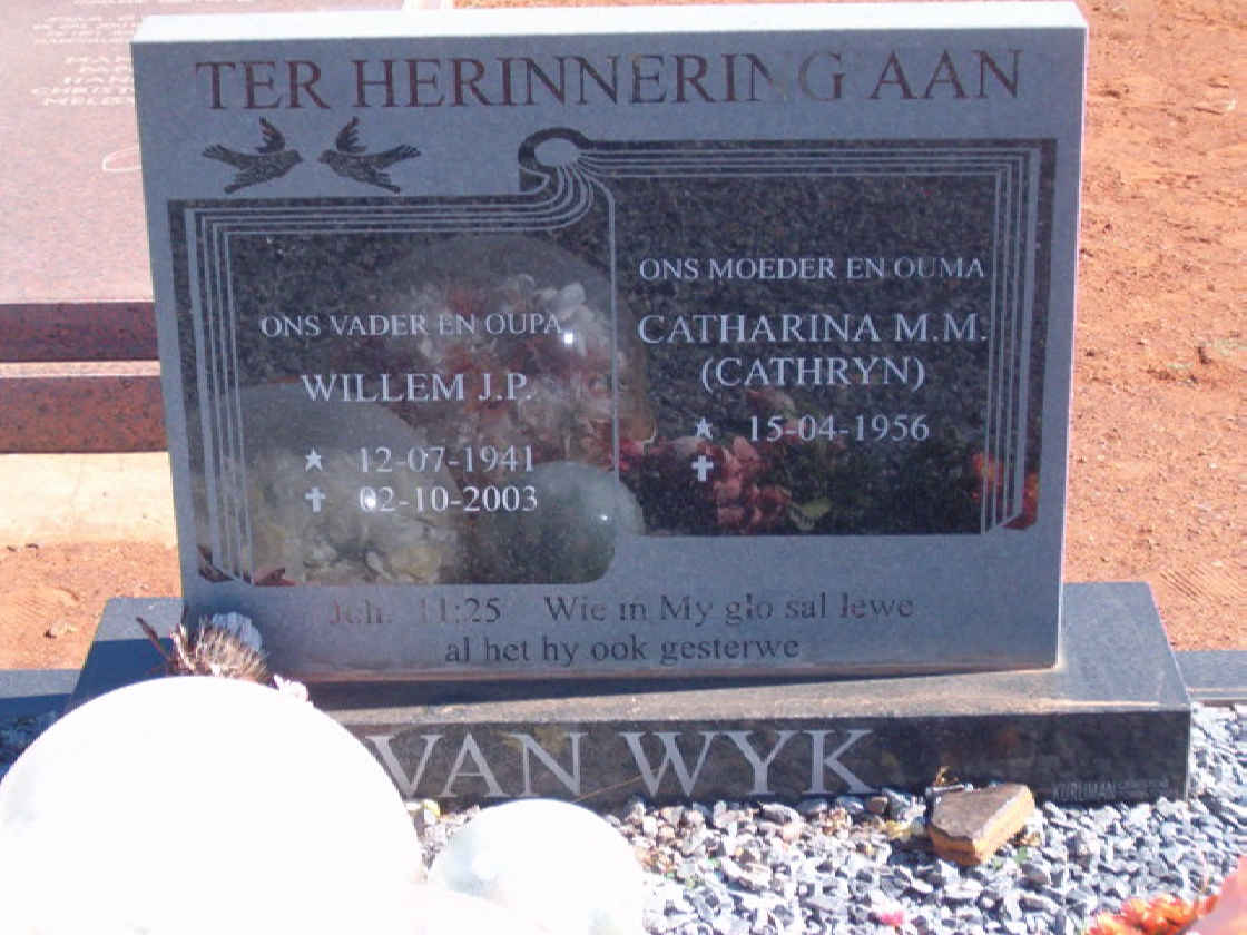 WYK Willem J.P., van 1941-2003 &amp; Catharina M.M. 1956-