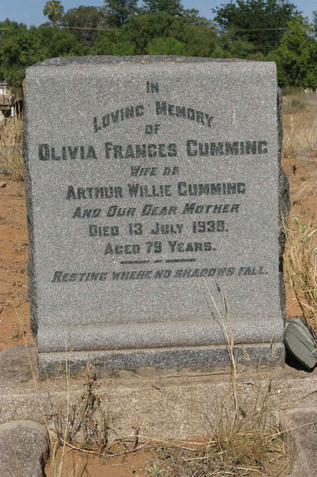 CUMMING Olivia Frances -1938