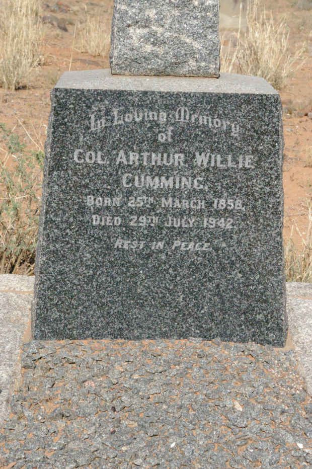 CUMMING Arthur Willie 1858-1942