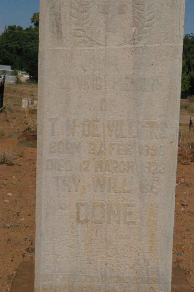 VILLIERS T.N., de 1890-1923