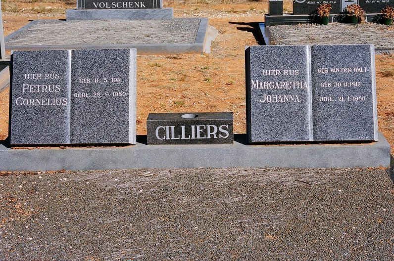 CILLIERS Petrus Cornelius 1911-1989 &amp; Margeretha Johanna VAN DER WALT 1912-1988