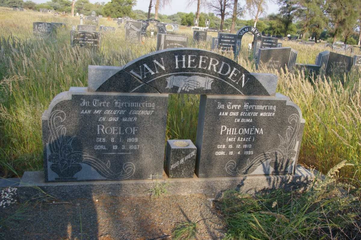 HEERDEN Roelof, van 1909-1967 &amp; Philomena AZAZE 1910-1995