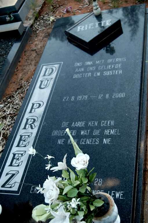 PREEZ Riette, du 1979-2000