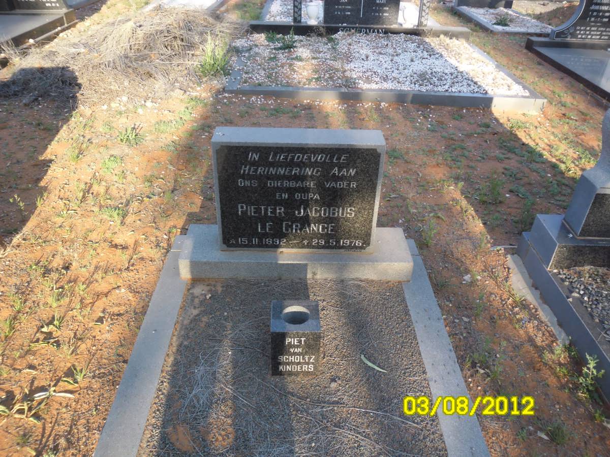 GRANGE Pieter Jacobus, le 1892-1976