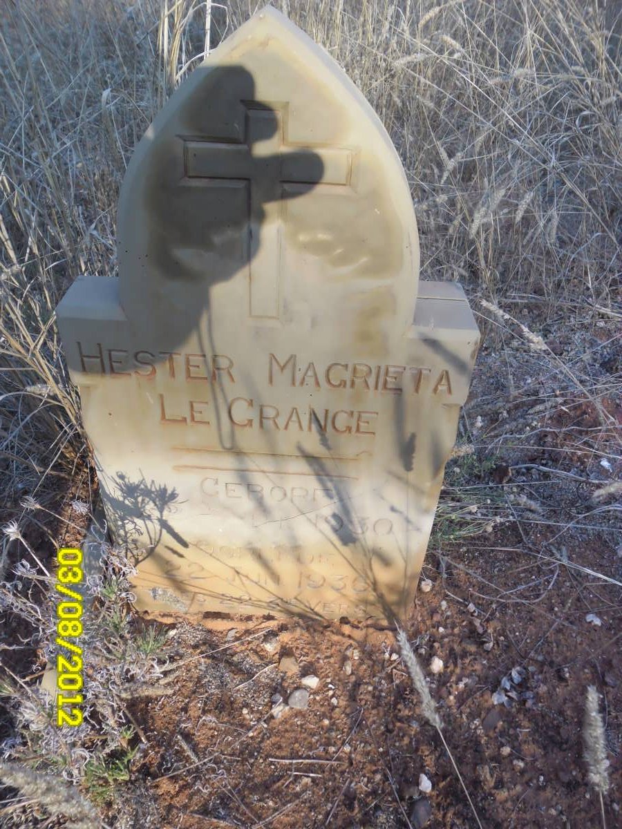 GRANGE Hester Magrieta, le 1930-1930
