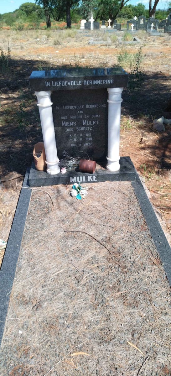MULKE Miems nee SCHOLTZ 1919-1998