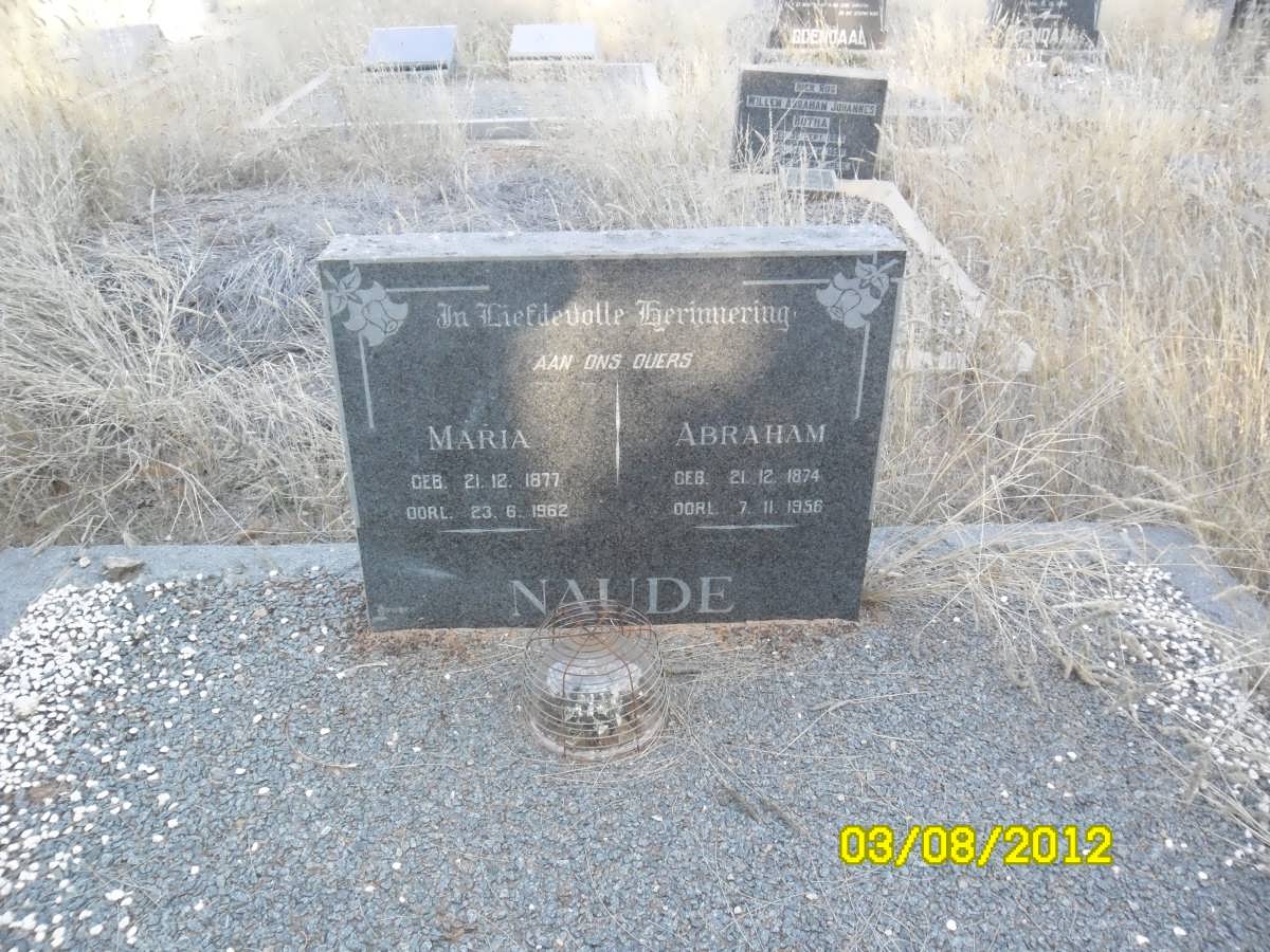 NAUDE Abraham 1874-1956 &amp; Maria 1877-1962