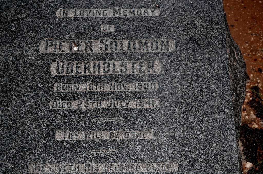 OBERHOLSTER Pieter Salomon 1900-1941