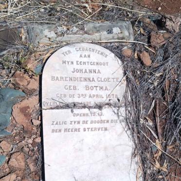 CLOETE Johanna Barendienna nee BOTMA 1878-?