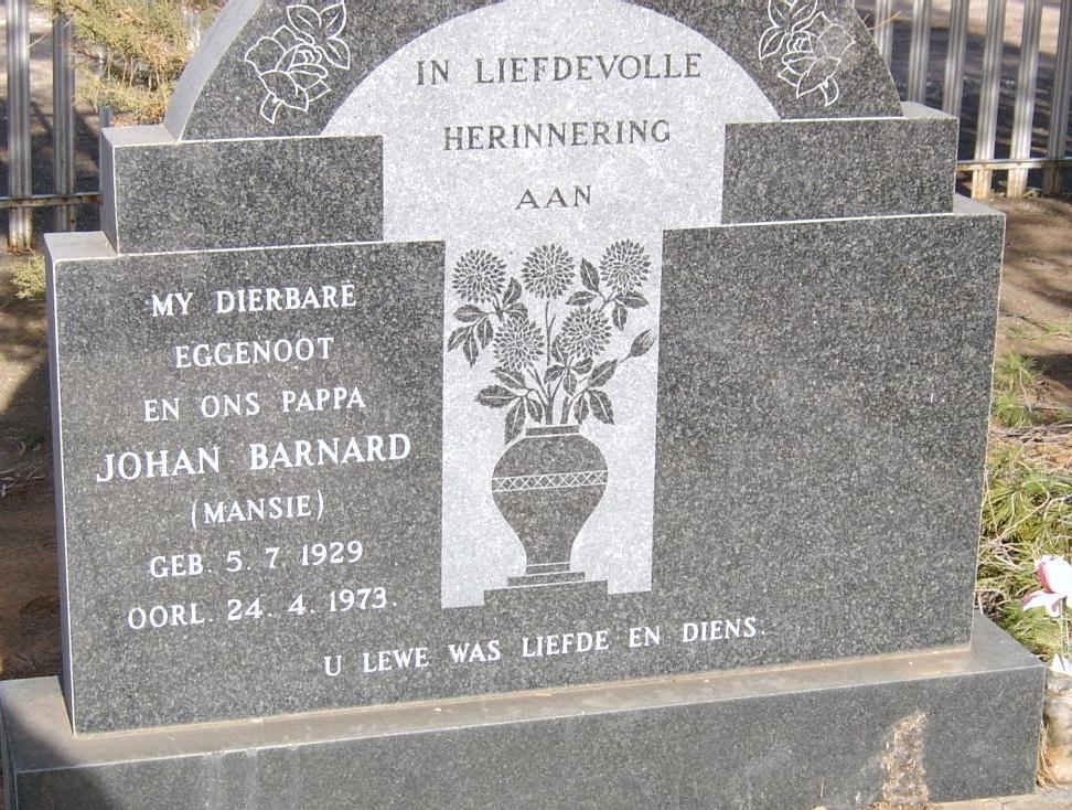 BARNARD Johan 1929-1973