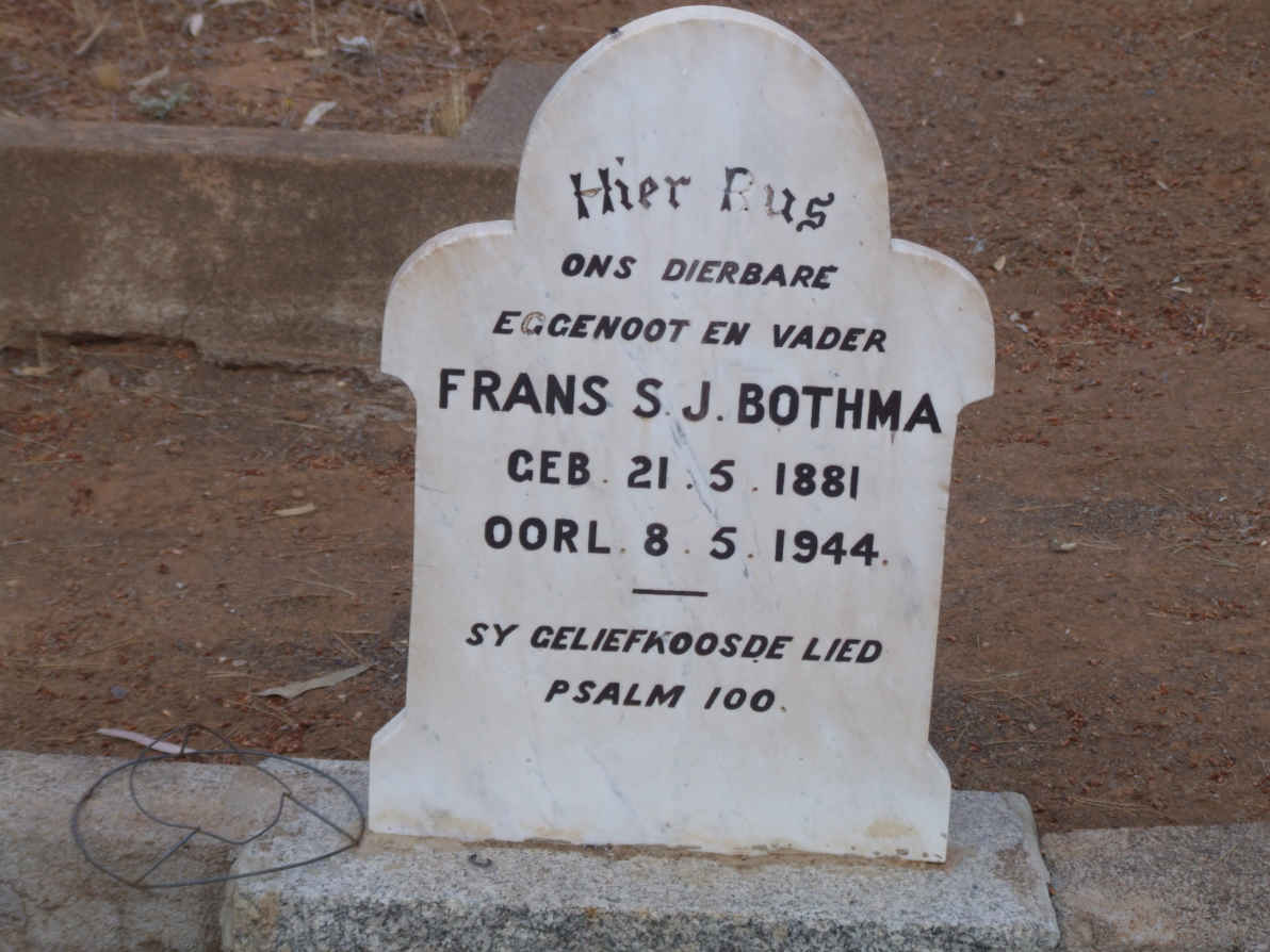 BOTHMA Frans S.J. 1881-1944