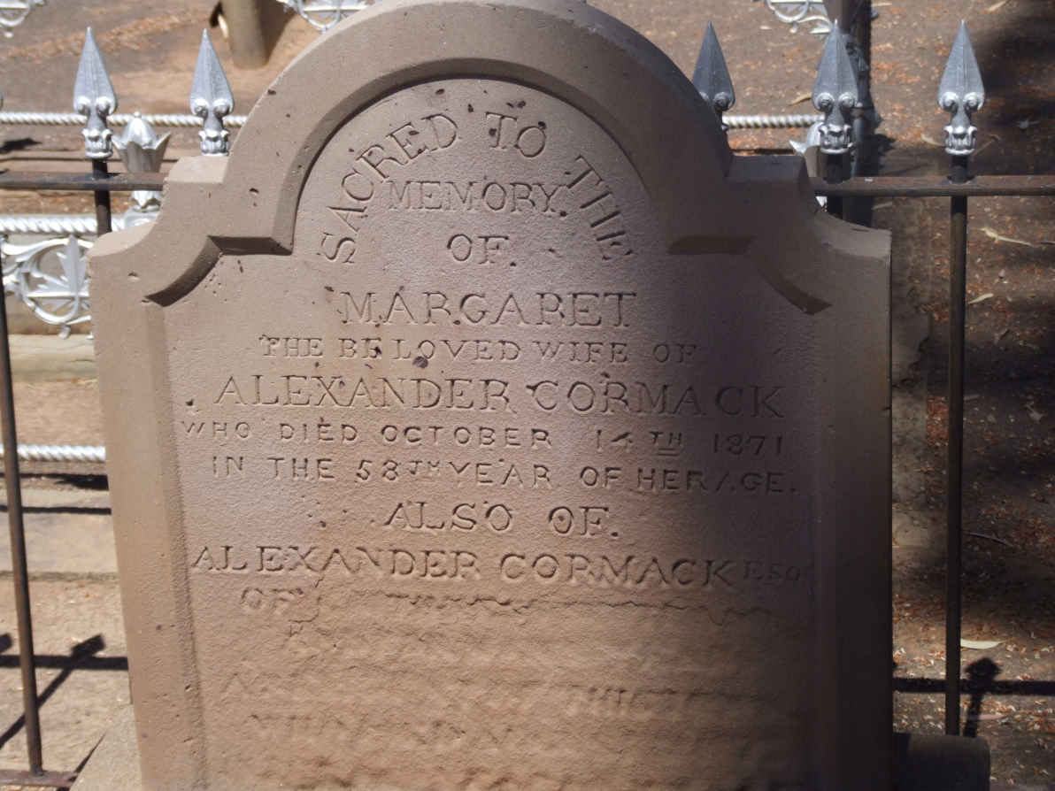 CORMACK Alexander -1877 &amp; Margaret -1871