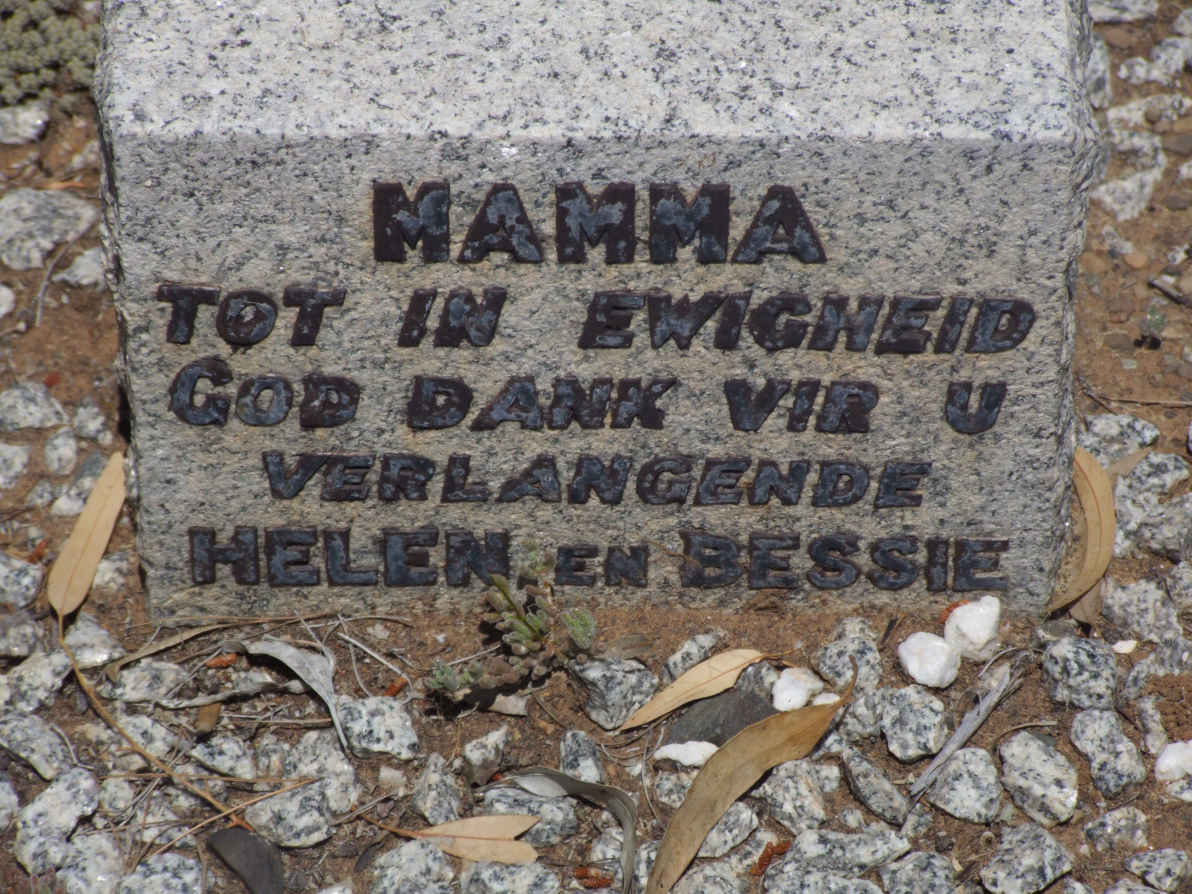 CLOETE Anna Maria nee GOUSSARD 1893-1951