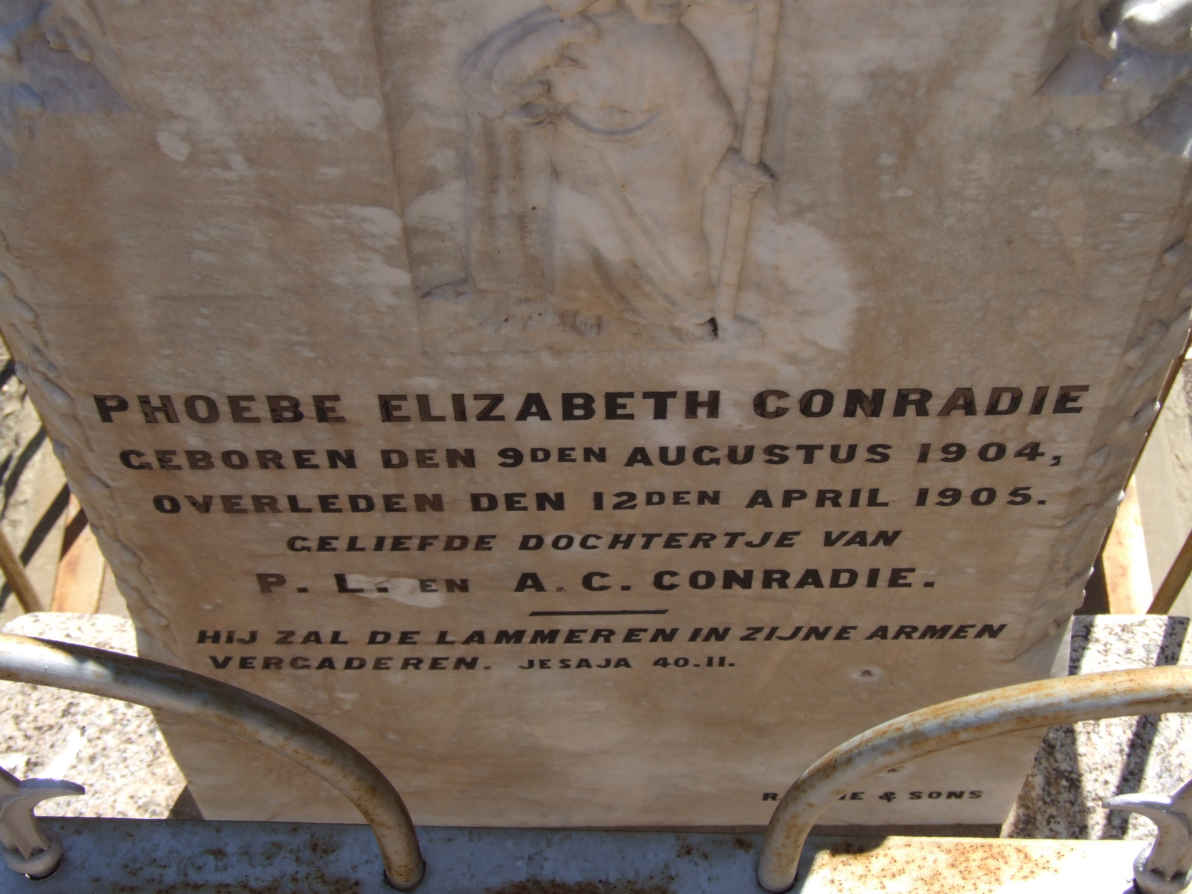 CONRADIE Phoebe Elizabeth 1904-1905