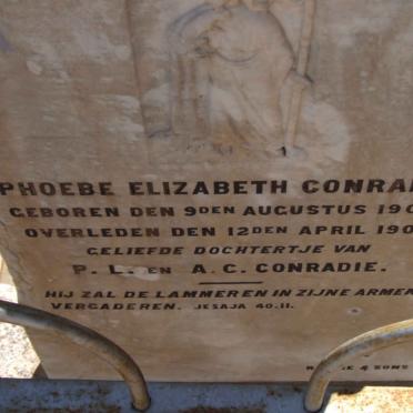 CONRADIE Phoebe Elizabeth 1904-1905