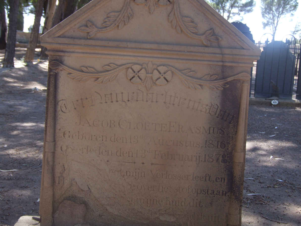 ERASMUS Jacob Cloete 1816-1878