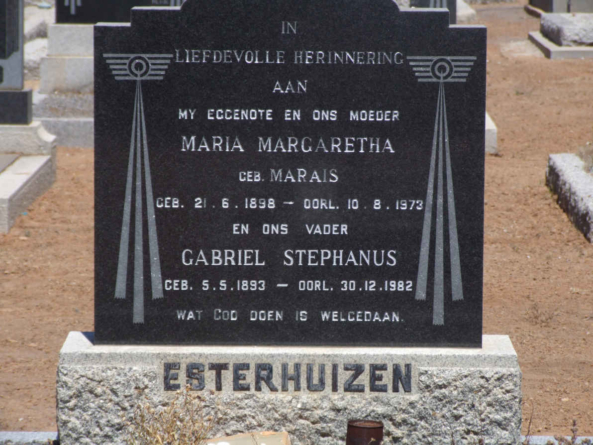 ESTERHUIZEN Gabriel Stephanus 1893-1982 &amp; Maria Margaretha MARAIS 1898-1973