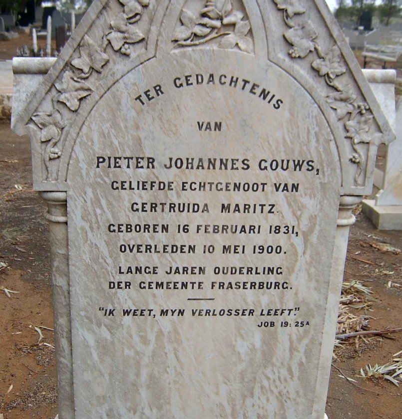 GOUWS Pieter Johannes 1831-1900