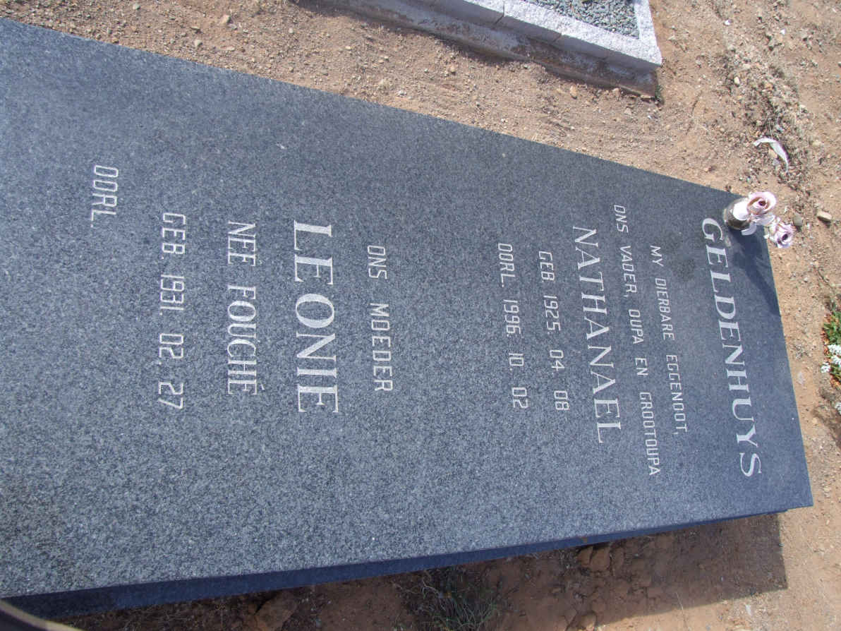 GELDENHUYS Nathanael 1925-1996 &amp; Leonie FOUCHÉ 1931-
