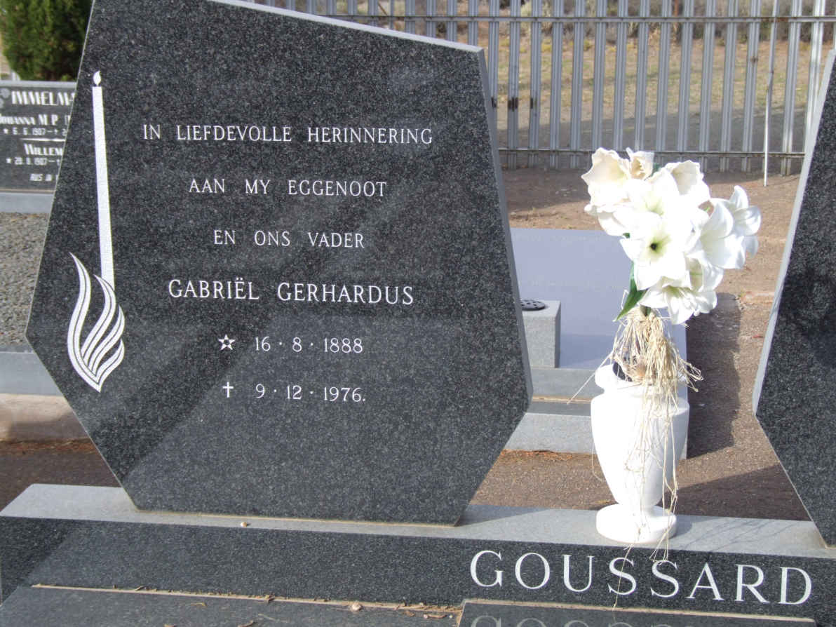 GOUSSARD Gabriël Gerhardus 1888-1976