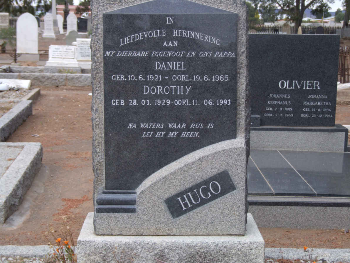 HUGO Daniel 1921-1965 &amp; Dorothy 1929-1993