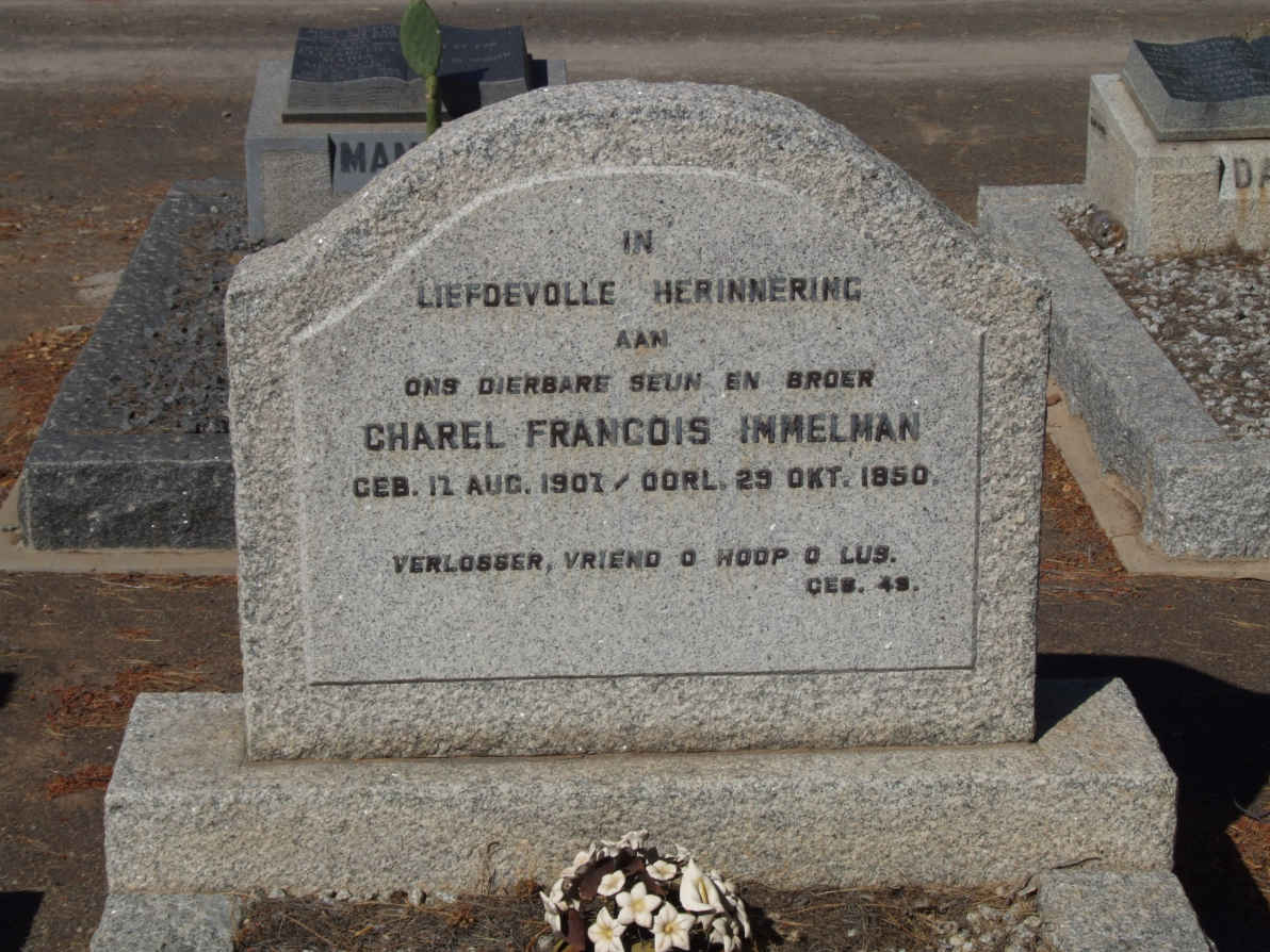 IMMELMAN Charel Francois 1907-1950