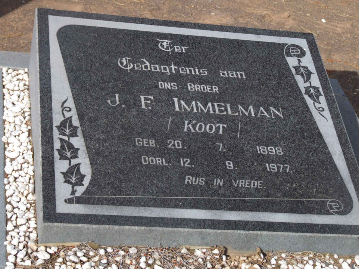 IMMELMAN J.F. 1898-1977