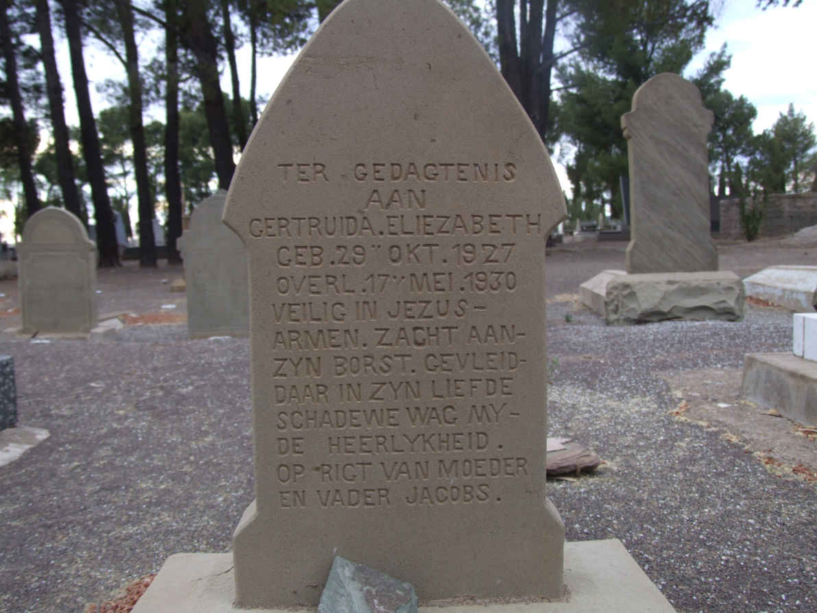 JACOBS Gertruida Eliezabeth 1927-1930
