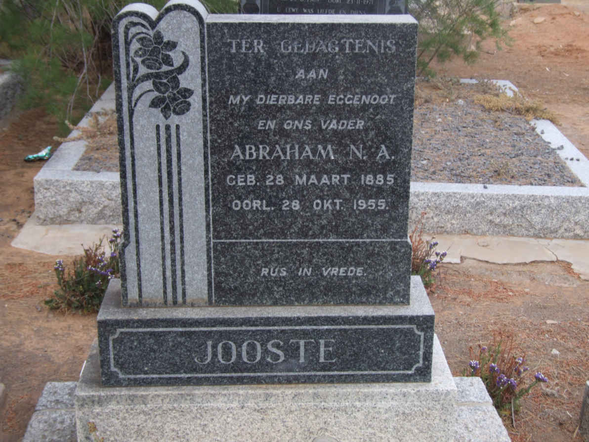 JOOSTE Abraham N.A. 1885-1955