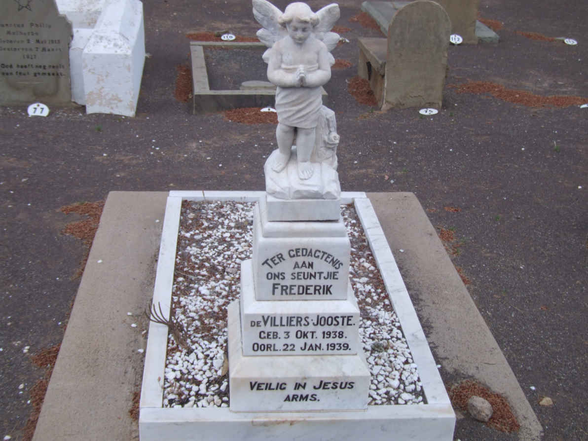 JOOSTE Frederik, de Villiers 1938-1939