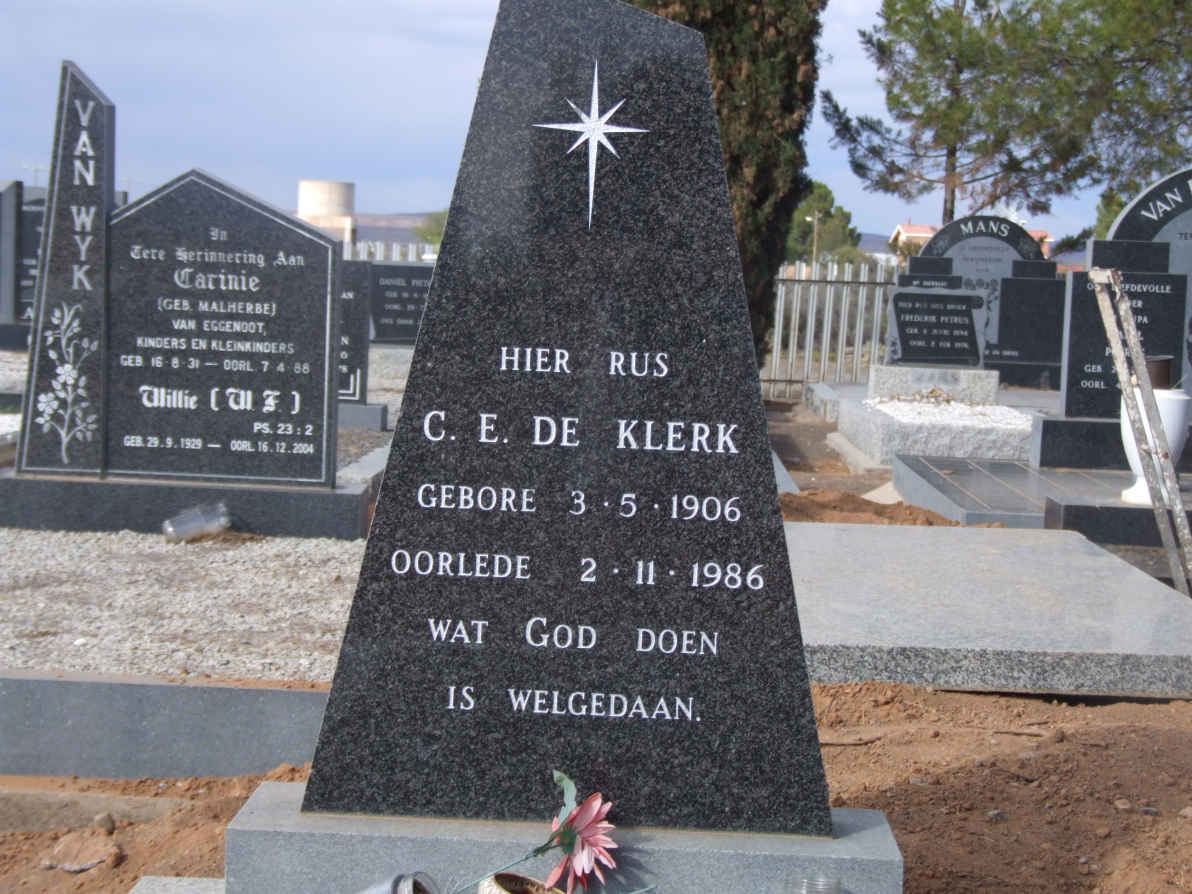KLERK C.E., de 1906-1986