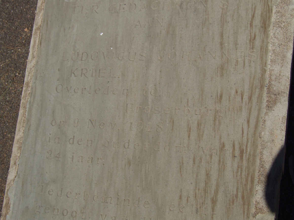 KRIEL Ludovicus Johannes -1918