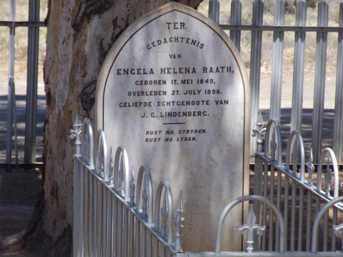 LINDENBERG Engela Helena nee RAATH 1849-1896