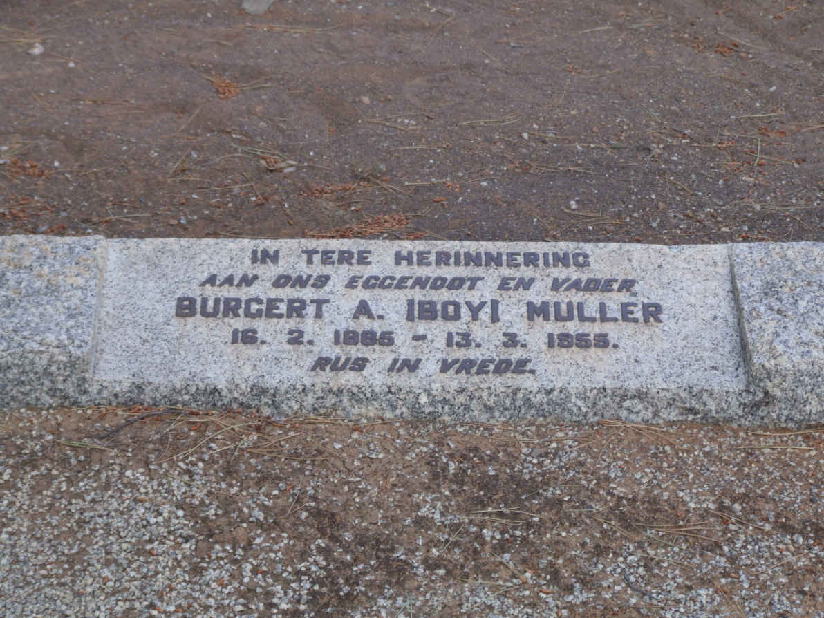 MULLER Burgert  A. 1885-1953