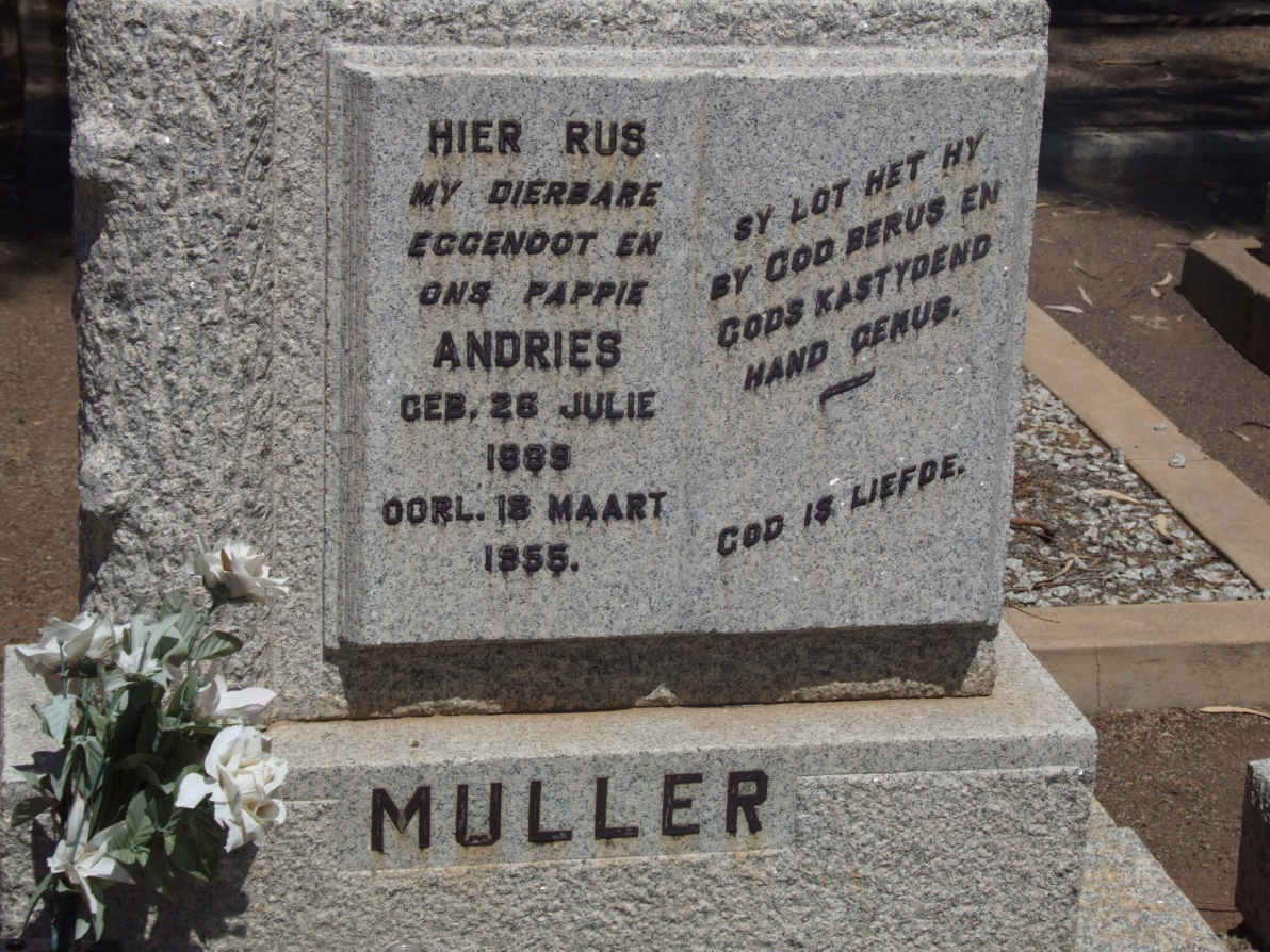 MULLER Andries 1889-1955