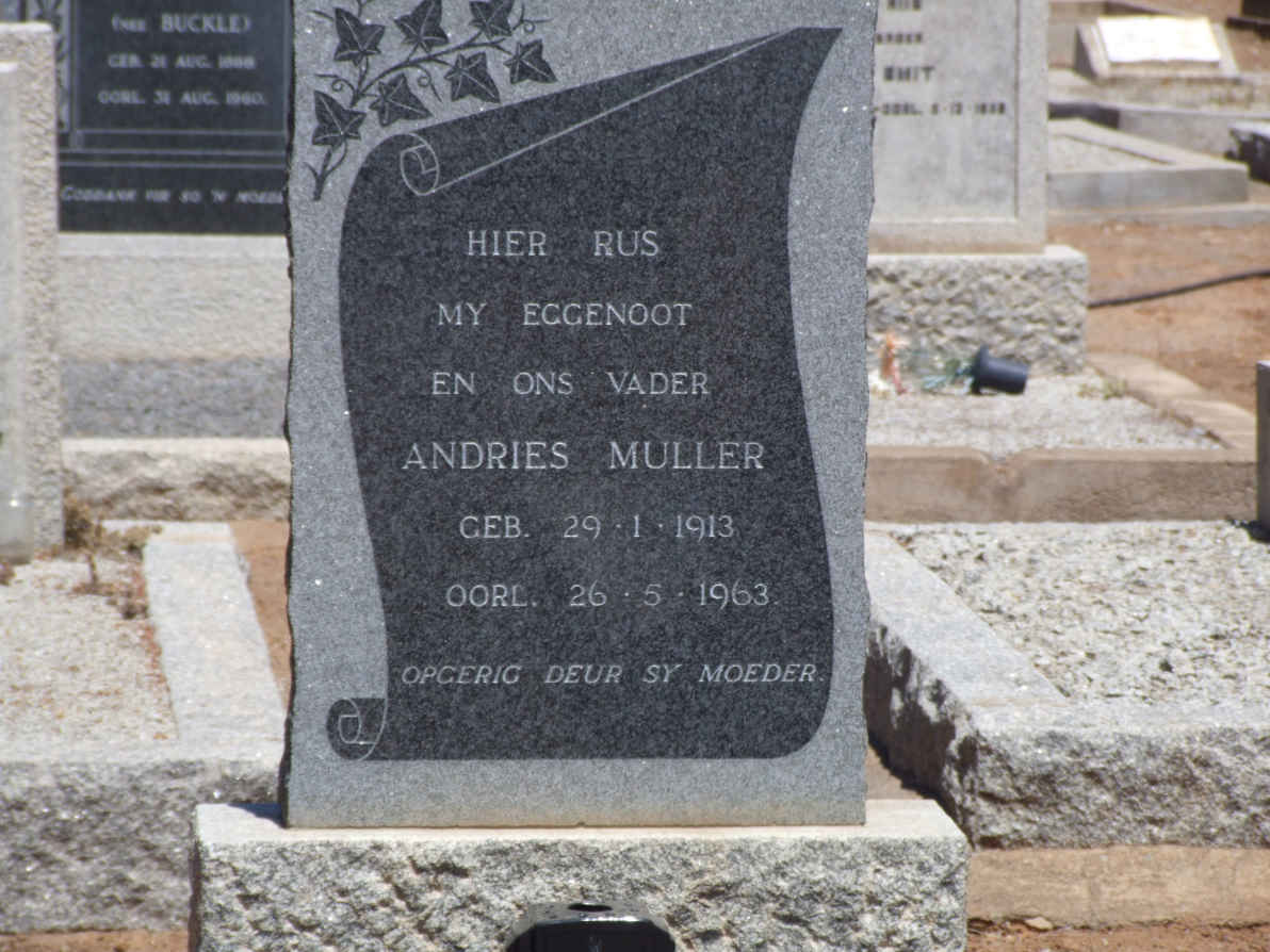 MULLER Andries 1913-1963